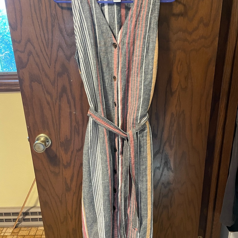 Liz Claiborne Multicolor Striped Midi Dress